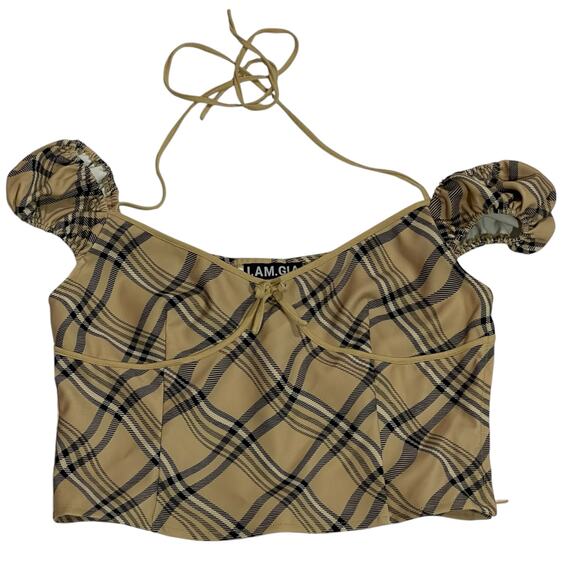 I.AM.GIA Carmel Top - Tan Check - XL - Picture 2 of 14